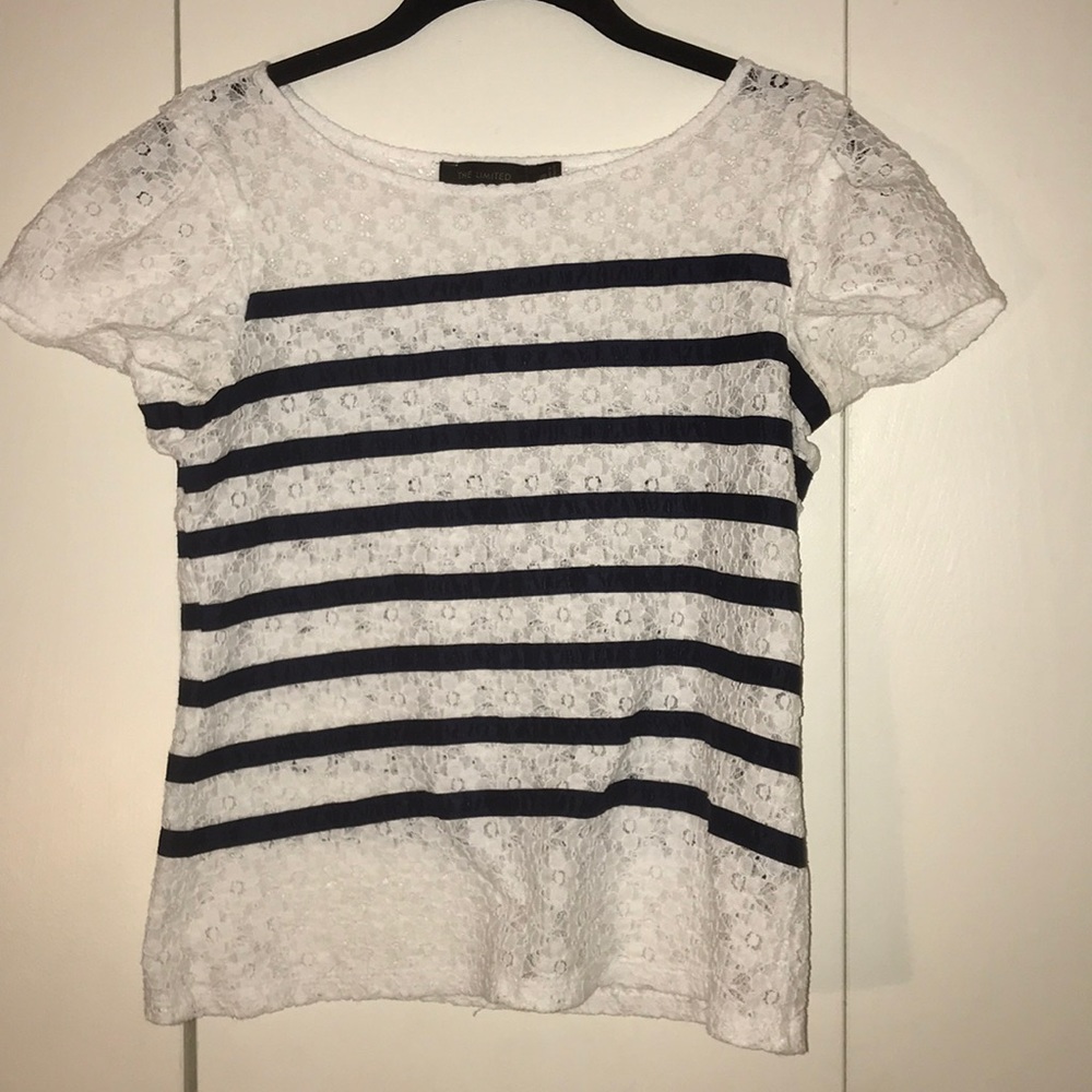 The Limited || Floral striped shirt sz XS
